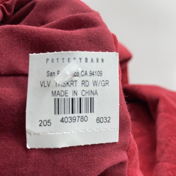 Pottery Barn Tree Skirt Christmas Velvet Red Green Monogrammed Macfalda 60 in - Picture 11 of 13